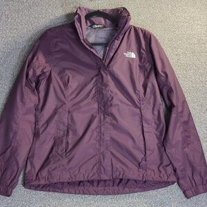 The North Face Resolve 2 Jacket Size Small in Plum Purple Hidden Hood Waterproof